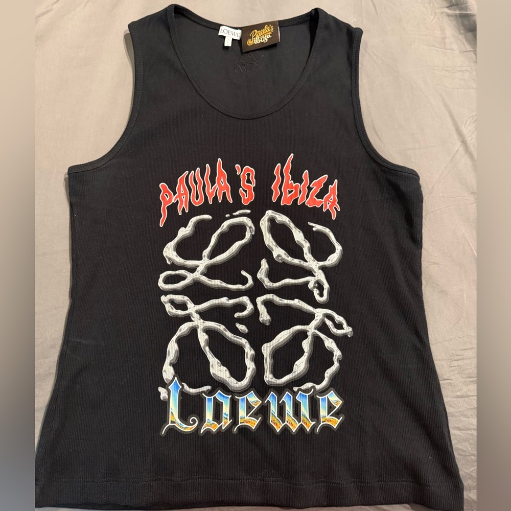 Loewe Black Tank with Embroidered Logo